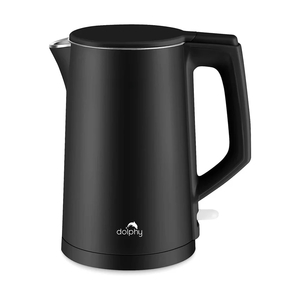 1.0L Black Stainless Steel Kettle - Eco Soft
