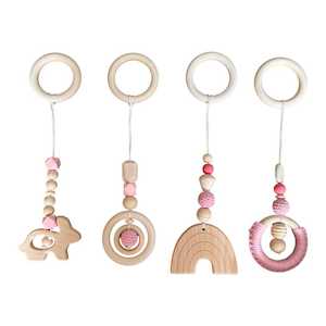 Baby Toys & Activity Equipment: Ecosprout Playgym Toy 4 Pce Set Rainbow: Pink