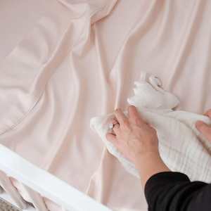 Organic Bamboo Cot Sheet Set : Blush