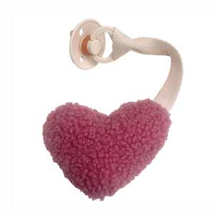 Boucle Pacifier Soother Holder Heart : Rose