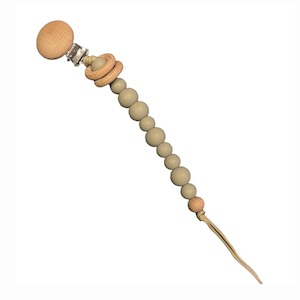 Silicone Pacifier Holder with Clip : Sage