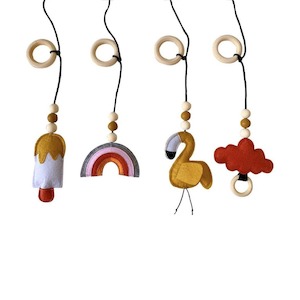Ecosprout Felt Playgym Toy 4 Pce Set: Rainbow