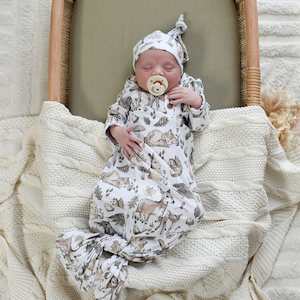 Knotted Newborn Sleep Gown : Forest