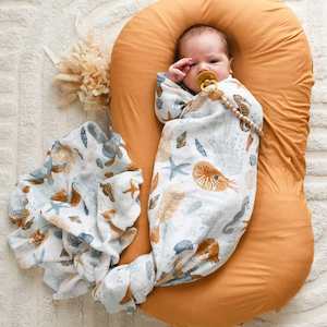 Muslin Cotton Wrap : Nautilus