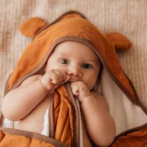 Bamboo Hooded Towel & Wash Cloth: Desert Bronze