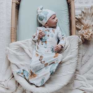 Lunas Treasures: Knotted Newborn Sleep Gown : Nautilus