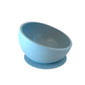 Silicone Dinnerware: Silicone Scooped Suction Bowl : Sky