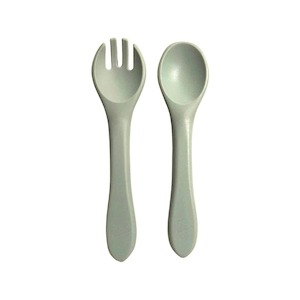 Silicone Two Piece Cutlery Set : Sage