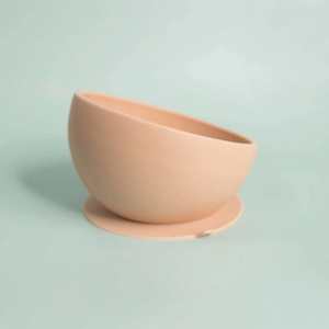 Silicone Dinnerware: Silicone Scooped Suction Bowl : Apricot