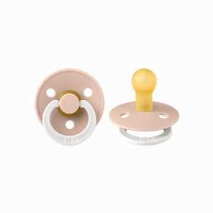 BIBS Pacifier 2 Pk Night Glow Size 1 : Blush