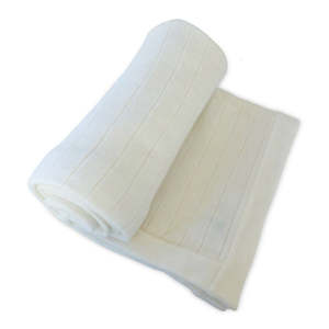 Wool Collection: Merino Baby Bassinet Blanket - Natural
