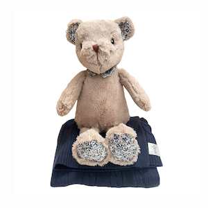 Gift Boxes 150 And Over: Gift Box : Navy Merino & Bentley Bear