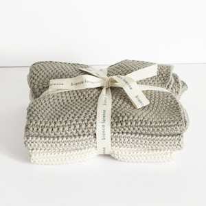 Lavette Washcloths (Set of 3): Taupe