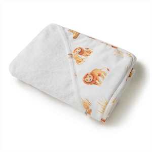 Organic Hooded Bath Towel : Lion