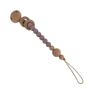 All: Silicone Pacifier Holder with Clip : Mauve