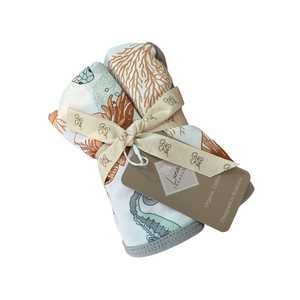 New: Premium Bamboo Wash Cloth Set (2PK): Nautilus