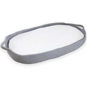 Not On Sale: Cotton Changing Basket & Mattress : Dove Grey