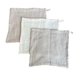 Muslin Cloths 3pk: Natural