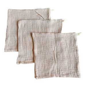 All: Muslin Cloths 3pk: Antique Blush