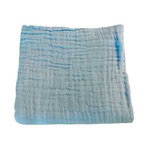 Muslin Blankets: Bassinet Muslin Blanket : Baby Blue
