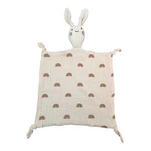 Muslin Comforter Bunny : Rainbow