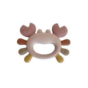 Silicone Baby Teether (0-12 Mths) - Blush Crab