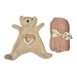 Gift Box : Rose Blanket & Bear Comforter