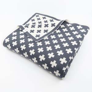 Organic Cotton Throw - Graphite