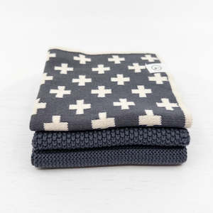 Dishcloth Variety 3pk - Graphite+