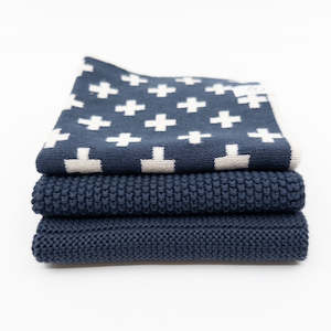 Dishcloth Variety 3pk - Navy+