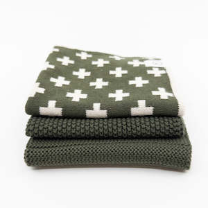 Dishcloth Variety 3pk - Olive+
