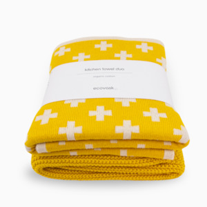 Kitchen Towels: Kitchen Towel Duos - Daffodil