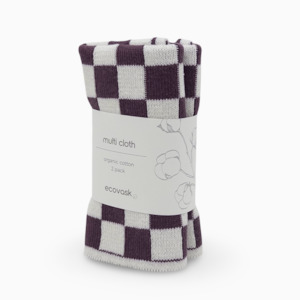 Multi Cloth 2pk - Grape Chequer