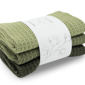 Face Cloth: Face Cloth 3pk - Evergreen