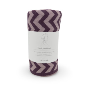 Hair & Travel Towel - Grape/Orchid Chevron