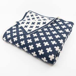 Organic Cotton Throw - Midnight Navy