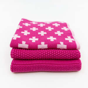 Products: Mixed Cloth 3pk - Raspberry