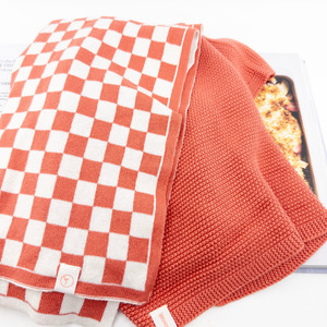 Kitchen Towel Duos - Coral Chequer