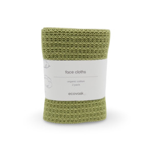 Face Cloth: Face Cloths 2pk - Avocado