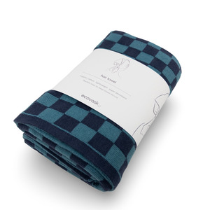 Bath Body: Hair Towel Mini - Tasman Navy Chequer