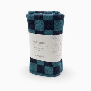 Multi Cloths: Multi Cloth 2pk - Tasman Navy Chequer