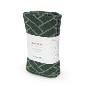Multi Cloth 2pk - Forest | Sage Herringbone