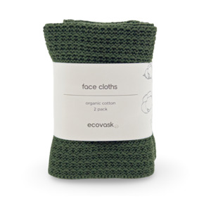 Face Cloth: Face Cloths 2pk - Forest