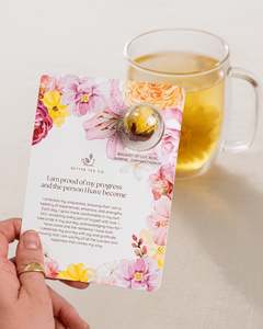 Sets: Better Tea Co Blooming Tea Affirmation Greeting Card