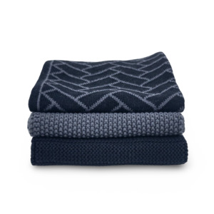 Dishcloth Variety 3pk - Raven Herringbone