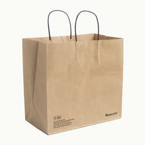 Kraft Handle Bag with Printing - FSC RECYCLED