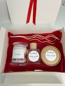 Glass Jar Candle, Reed Diffuser and Wax melt Gift Box - EcoWick