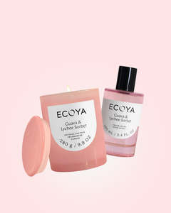 Products: Guava & Lychee Sorbet Metro Candle & Room Spray