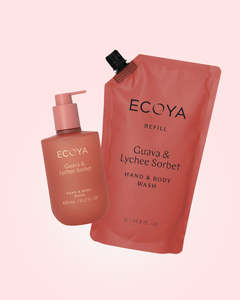 Fruity: Guava & Lychee Sorbet Hand & Body Wash & Refill