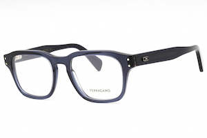 SALVATORE FERRAGAMO SF2958 420 Eyeglasses Crystal Navy Frame 52mm